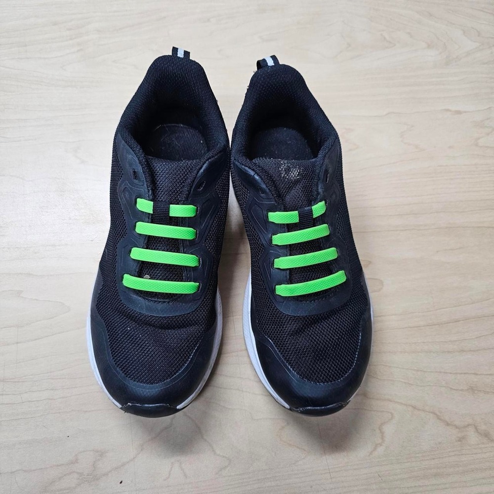 Champion & FUBU Boys Sneakers Bundle Size 2 Black Neon Green Grey White Shoes